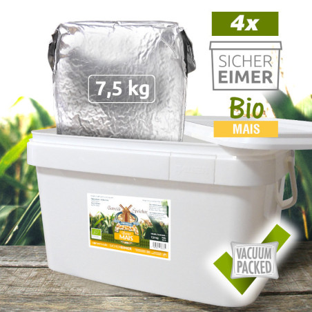4 x 7.5 kg organic corn – long-term storage & emergency supplies | CONVAR™