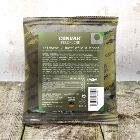 CONVAR™ Feldküche Pain à poêler aux herbes et au sésame noir (100g)