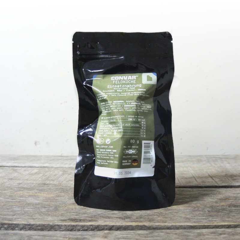 CONVAR™ Feldküche Einsatznahrung Käse – Kompakte Notverpflegung