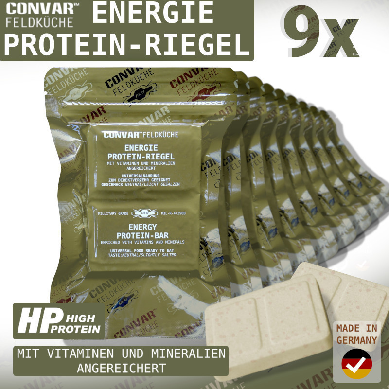 9 x CONVAR™ Feldküche Barretta proteica energetica (120 g)