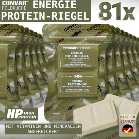 81 x CONVAR™ Feldküche Energie Protein-Riegel (120g) MILITARY GRADE