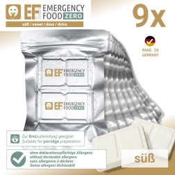 9 x EF Energy Razione di emergenza Zero dolce (120 g)