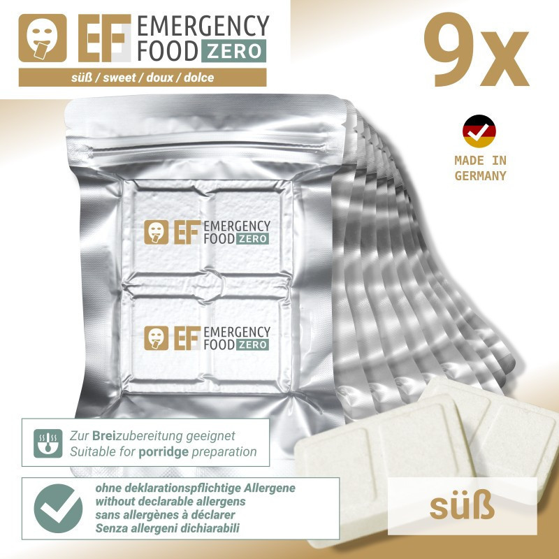 9 x EF Ration d'urgence énergétique Zéro sucré (120g)