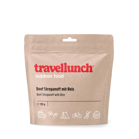 Travellunch Stroganoff di manzo con riso (125g)