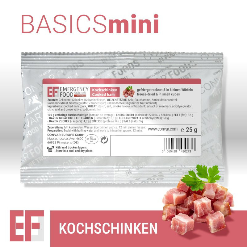 EF BASICS Kochschinkenwürfel gefriergetrocknet (25g) EF BASICS Kochschinkenwürfel gefriergetrocknet (25g)