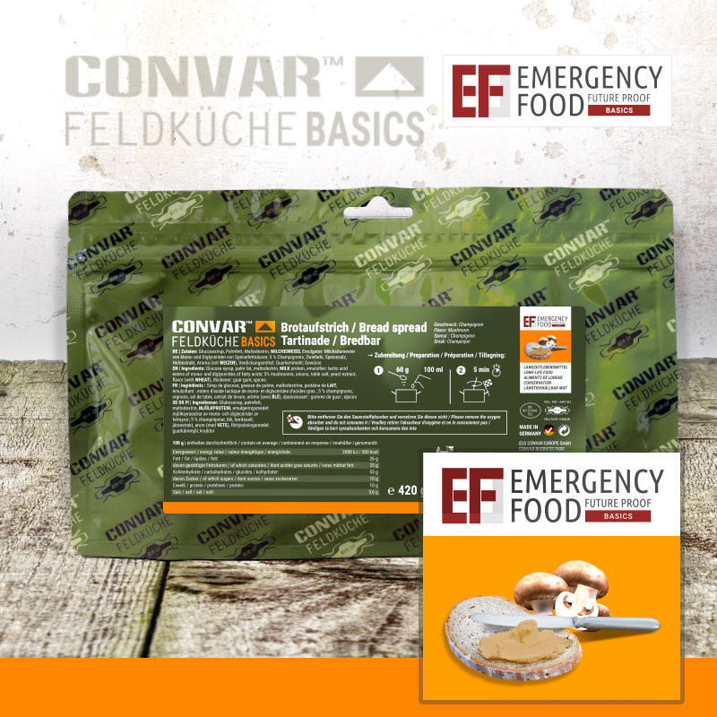 CONVAR™ Feldküche Basics Crema spalmabile ai funghi (420g)