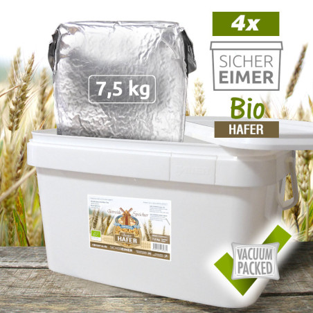 4 x 7,5 kg BIO Hafer – Ganzkorngetreide | DE-ÖKO-006
