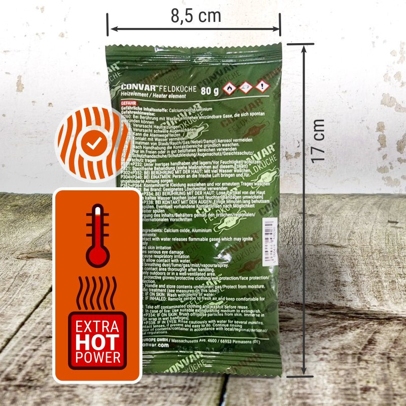 CONVAR™ Elemento riscaldante XXL (80 g) (per uso singolo)