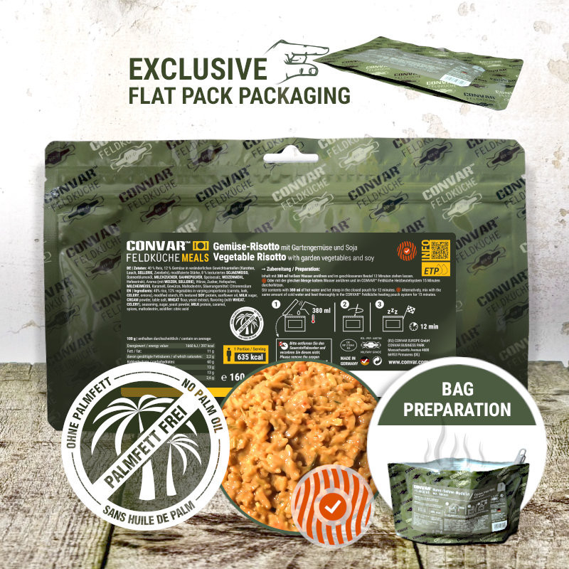CONVAR™ Feldküche Gemüse-Risotto (1 Portion) (160g) CONVAR™ Feldküche Gemüse-Risotto (1 Portion) (160g)