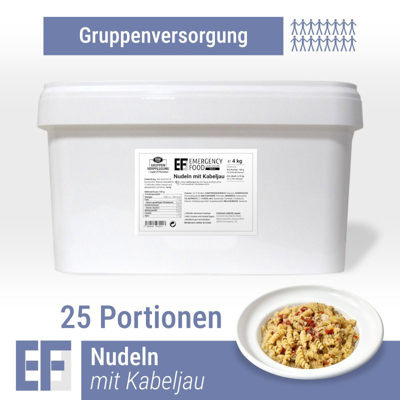 EF MEALS Nouilles à la morue (4kg) EF MEALS Nouilles à la morue (4kg)