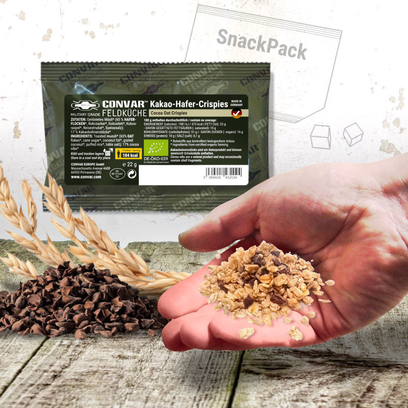 CONVAR™ Feldküche Croustillants au cacao et à l'avoine (22g) [DE-ÖKO-039]