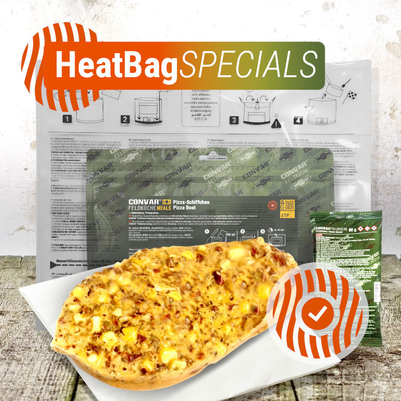 CONVAR™ Feldküche Pizza-Schiffchen (100g) CONVAR™ Feldküche Pizza-Schiffchen (100g)