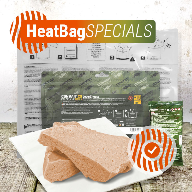 CONVAR™ Feldküche LeberCheese (120g) [inkl. Heizelement & Heizbeutel]