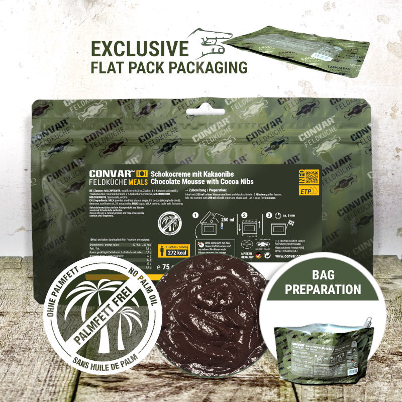 CONVAR™ Feldküche Schokocreme mit Kakaonibs (75 g)