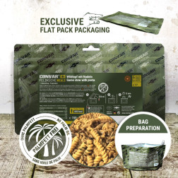 CONVAR™  Pot de gibier avec des pâtes – Plat instantané copieux