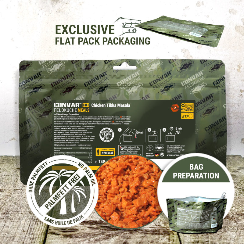 CONVAR™ Feldküche Chicken Tikka Masala (1 Portion) (140g) CONVAR™ Feldküche Chicken Tikka Masala (1 Portion) (140g)