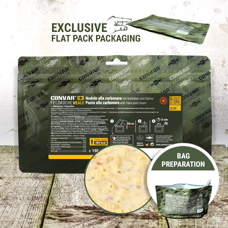 CONVAR™ Feldküche Pasta alla carbonara (150g)