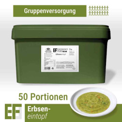 EF MEALS Erbseneintopf (5kg) (ESL) 2 x 25 Portionen| Notvorrat & Gruppenverpflegung