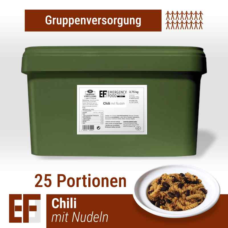 EF MEALS Chili mit Nudeln (3,75kg) (ESL) 25 Portionen