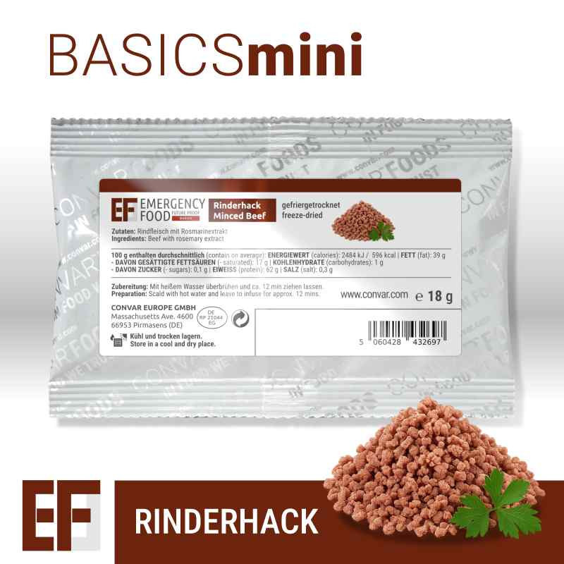 EF BASICS Bœuf haché lyophilisé (18g)