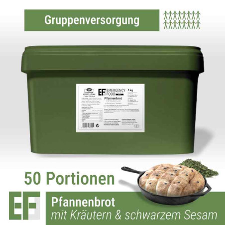 EF MEALS Pain à la poêle aux herbes et au sésame 5 kg (ESL)