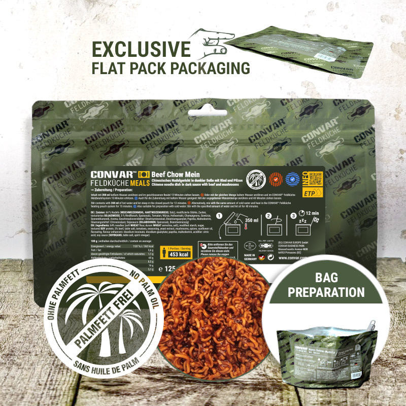 CONVAR™ Feldküche Beef Chow Mein (125 g)