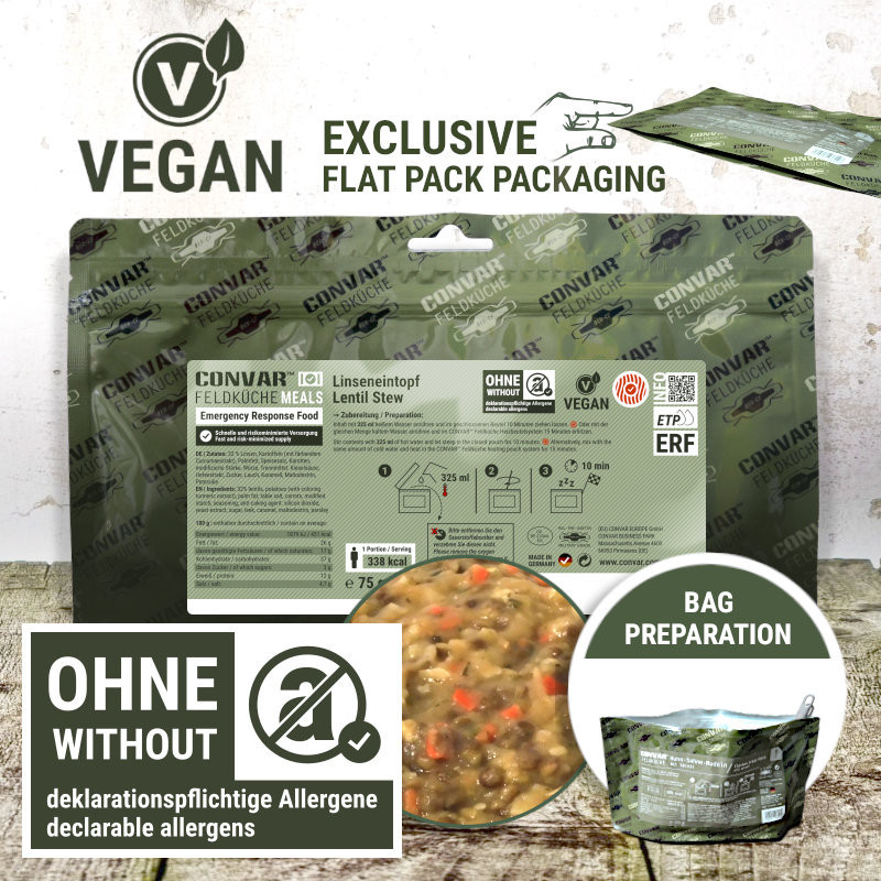 CONVAR™ Feldküche ERF Ragoût de lentilles (SDA) (75 g)