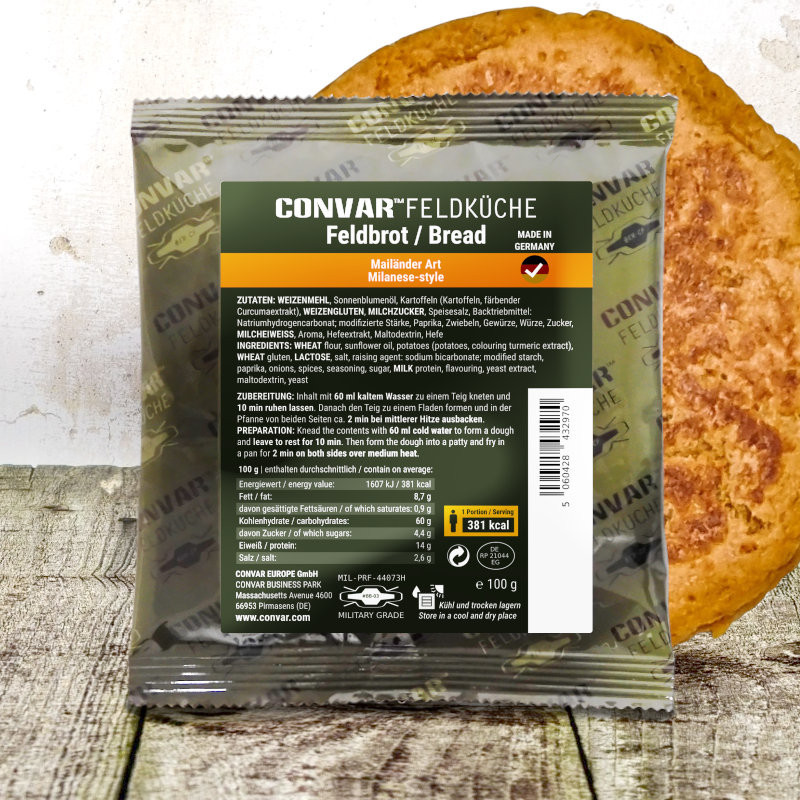 CONVAR™ Feldküche Pane da campo – alla milanese (150 g) CONVAR™ Feldküche Pane da campo – alla milanese (150 g)