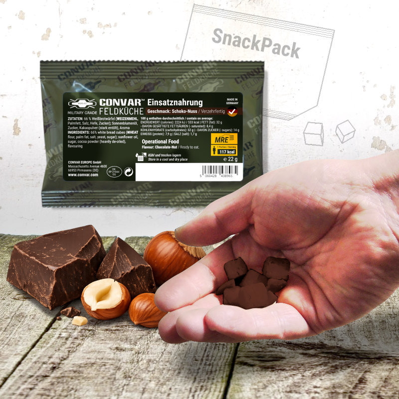 CONVAR™ Feldküche Einsatznahrung SnackPack Schoko-Nuss 22 g