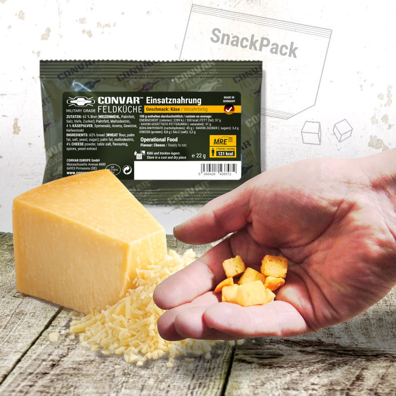 CONVAR™ Feldküche Einsatznahrung SnackPack, Geschmack: Käse (22g)