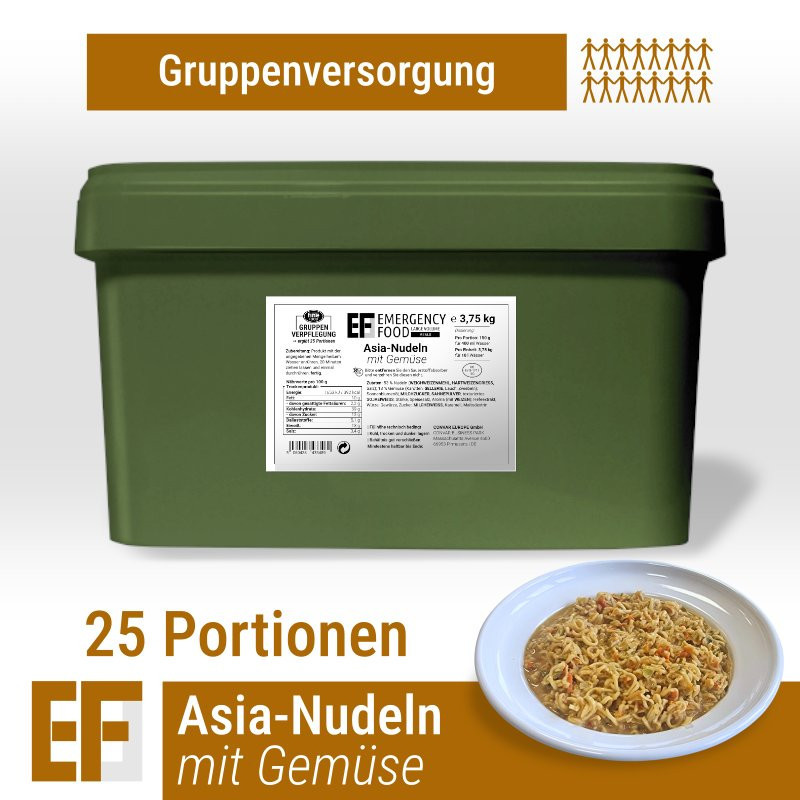 EF MEALS Asia - Pasta con verdure (3,75 kg) (ESL) 25 porzioni