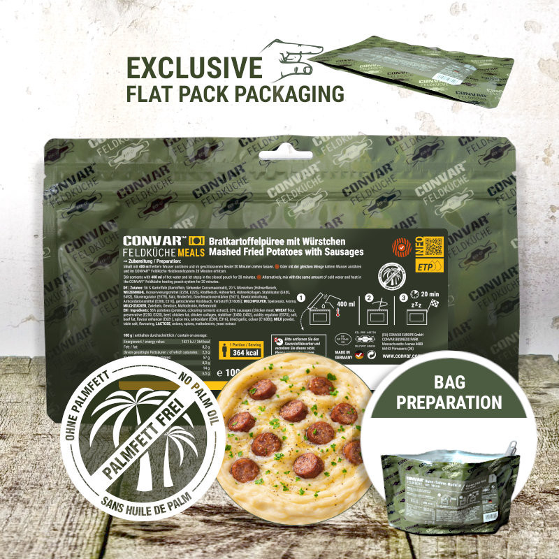 CONVAR™  Purée de pommes de terre sautées aux saucisses (100 g)