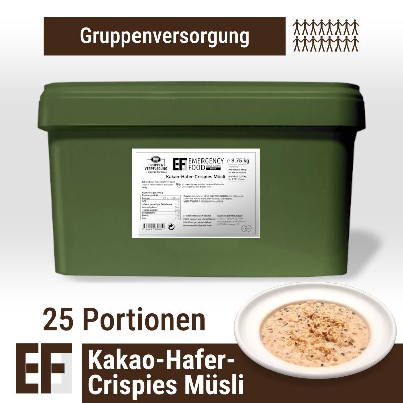 EF MEALS Muesli con avena e cacao (3,75 kg) (ESL) 25 porzioni EF MEALS Muesli con avena e cacao (3,75 kg) (ESL) 25 porzioni