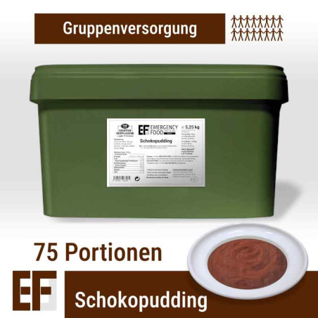 EF MEALS Schokopudding Eimer 5,25kg (ESL) | 75 Portionen Dessert
